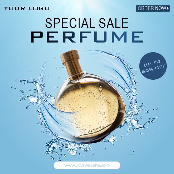 Creative Perfume Ad Social Media Post CDR Template For Free