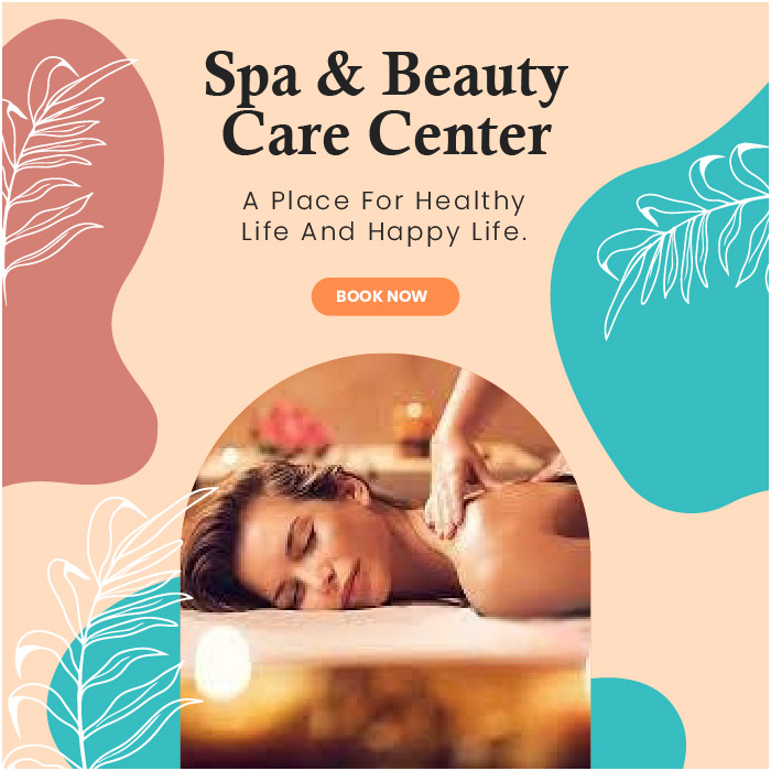 Creative spa and care relaxation centre  poster vector
