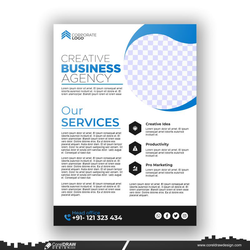 customize with this business flyer design template premium free design