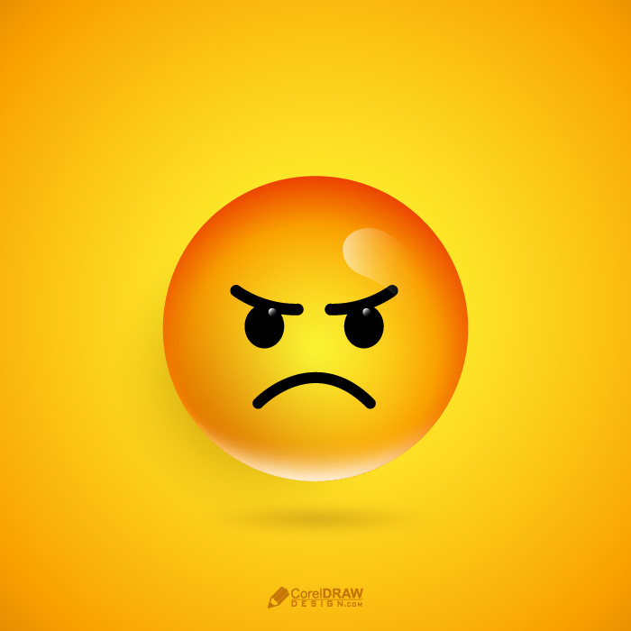 Cute Angry Emoji Vector