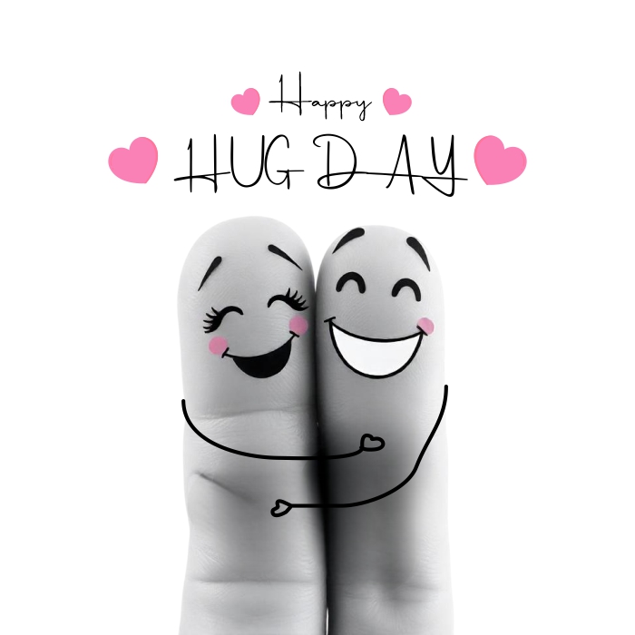 Cute Happy Hug Day 2025 10 feb Greeting Wishing For Social Media Post and Stories Download For Free