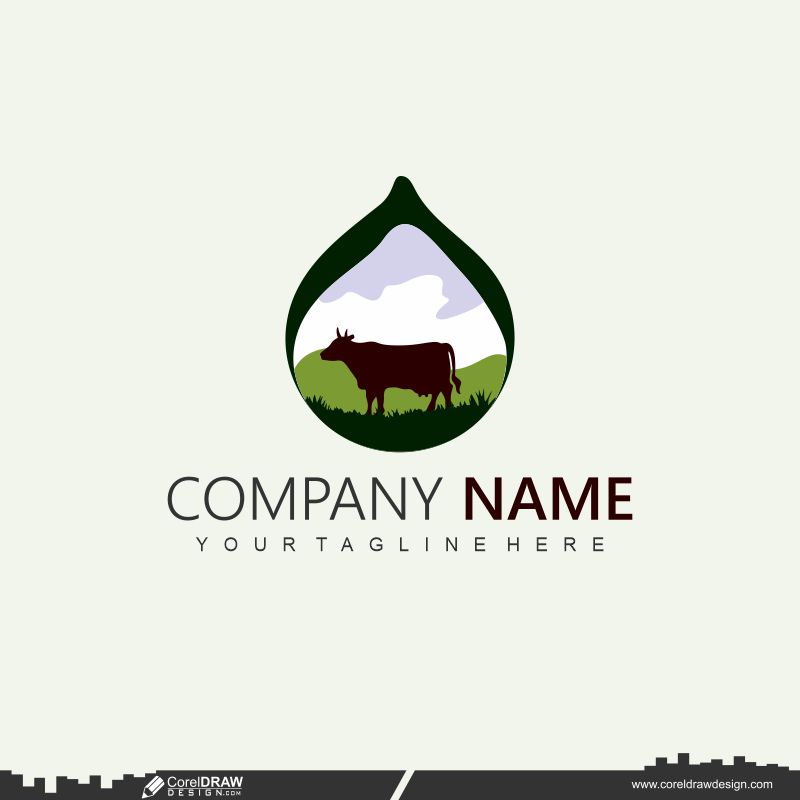 dairy farm customizable logo design templates cdr vector