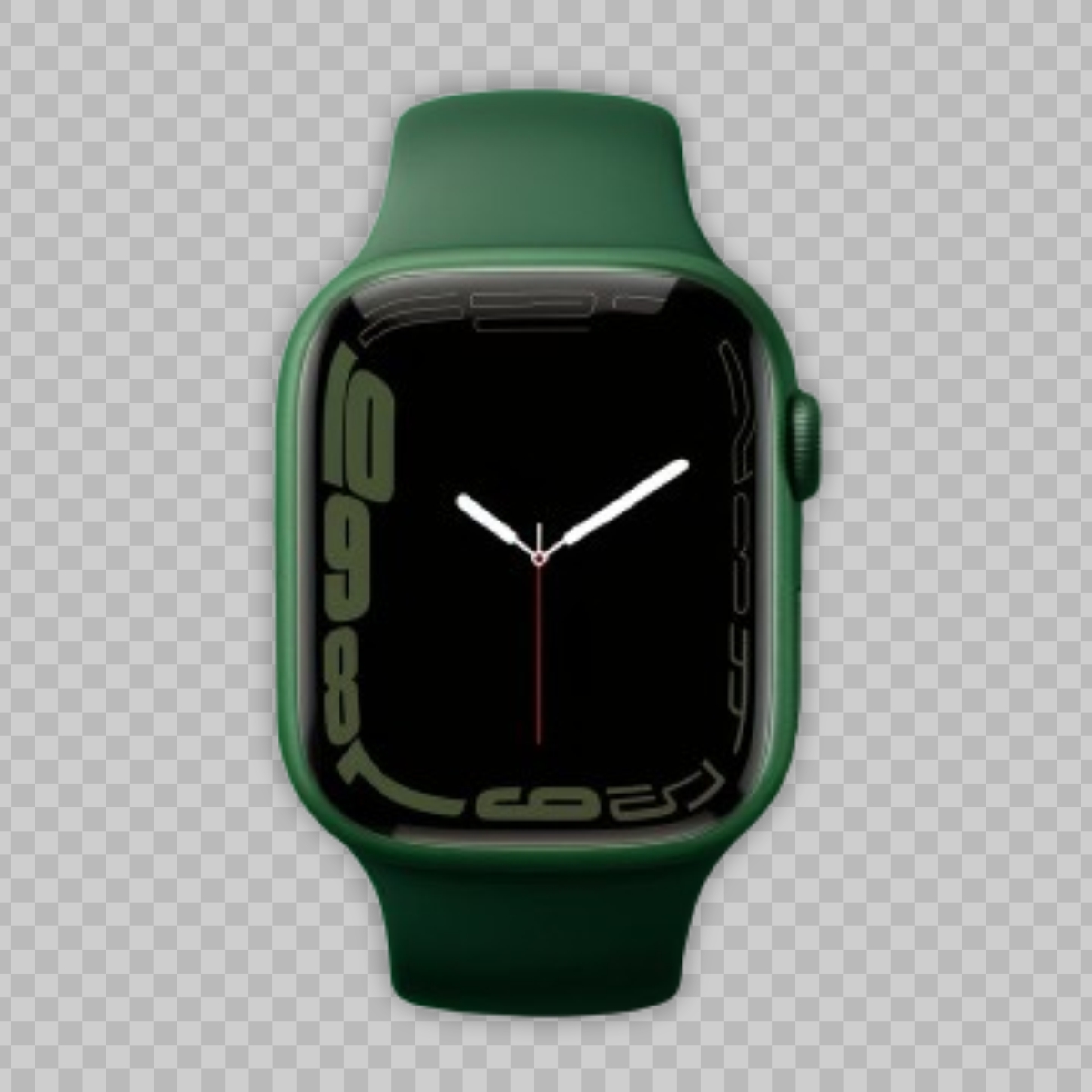 Dark Green color smart watch PNG image download for free