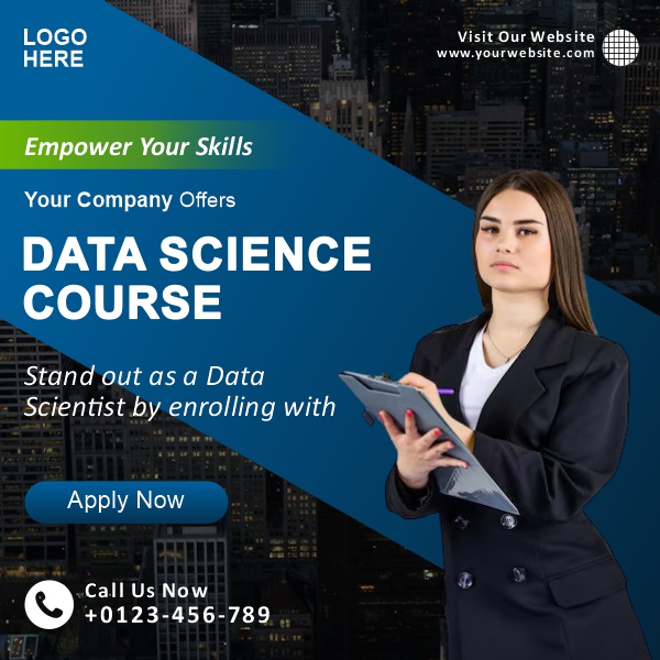 Data Science Course Job Offer Banner Creative Design For Free In CDR file