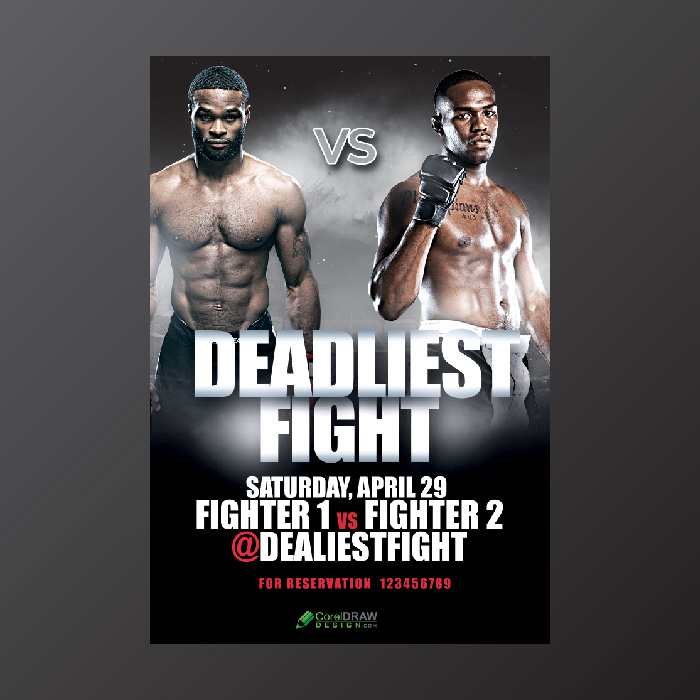 Deadliest MME Fight Fighters poster flyer