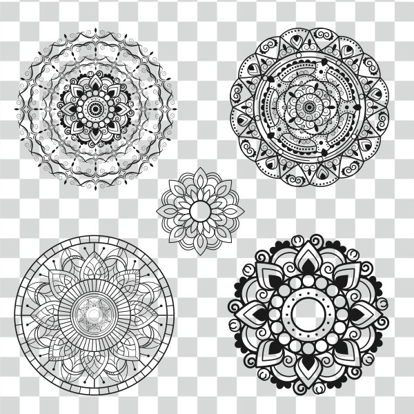 Decorative Circle Shapes Free Vector Design