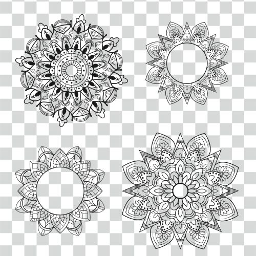 Decorative Circle Shapes Free Vector Design Png