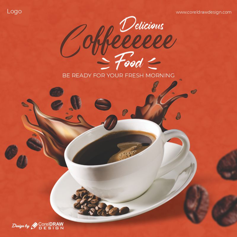 Delicious Coffee Food Download Free Poster Template From Coreldrawdesign