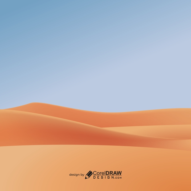 Desert landscape natural background Free Vector CDR