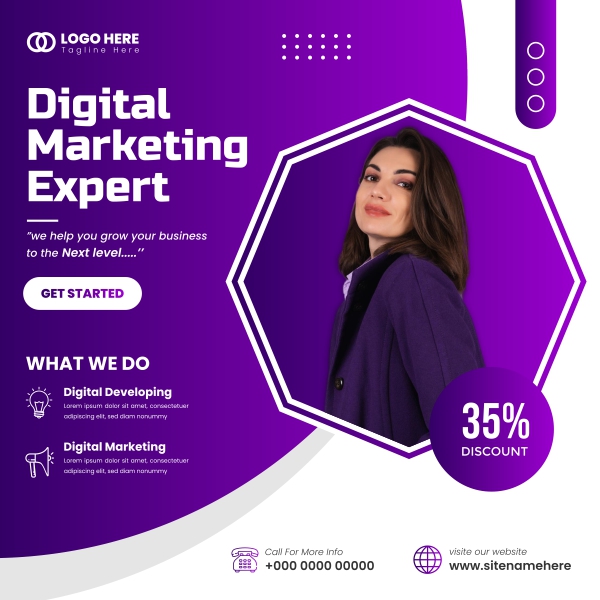 Digital Marketing Agency poster design download free