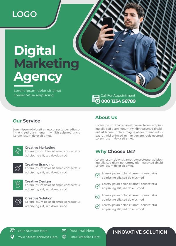 Digital Marketing Agency poster vecotr design CDR download free