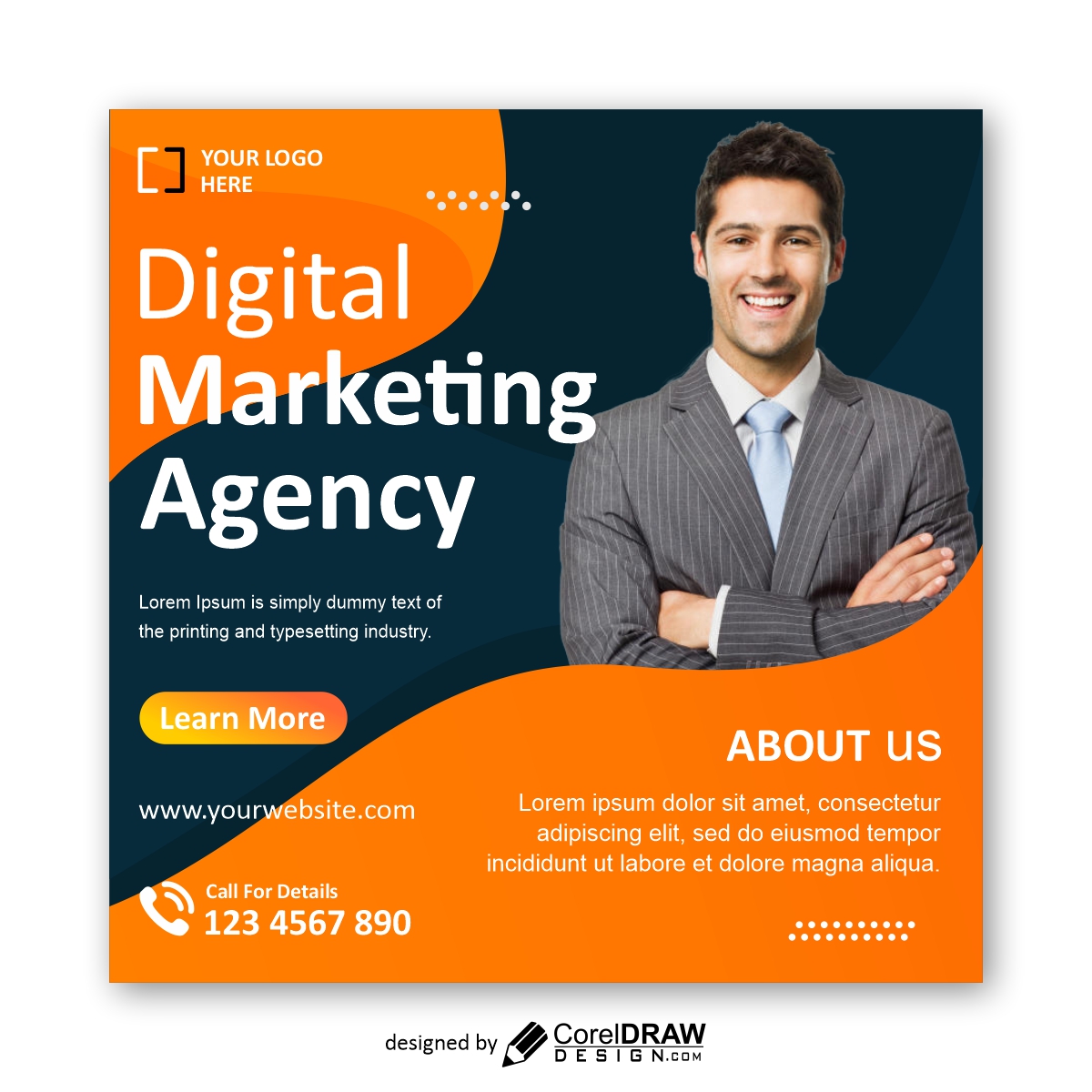 digital marketing agency poster vector design download for free