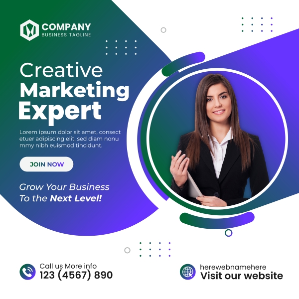 Digital Marketing Expert poster design CDR file download free