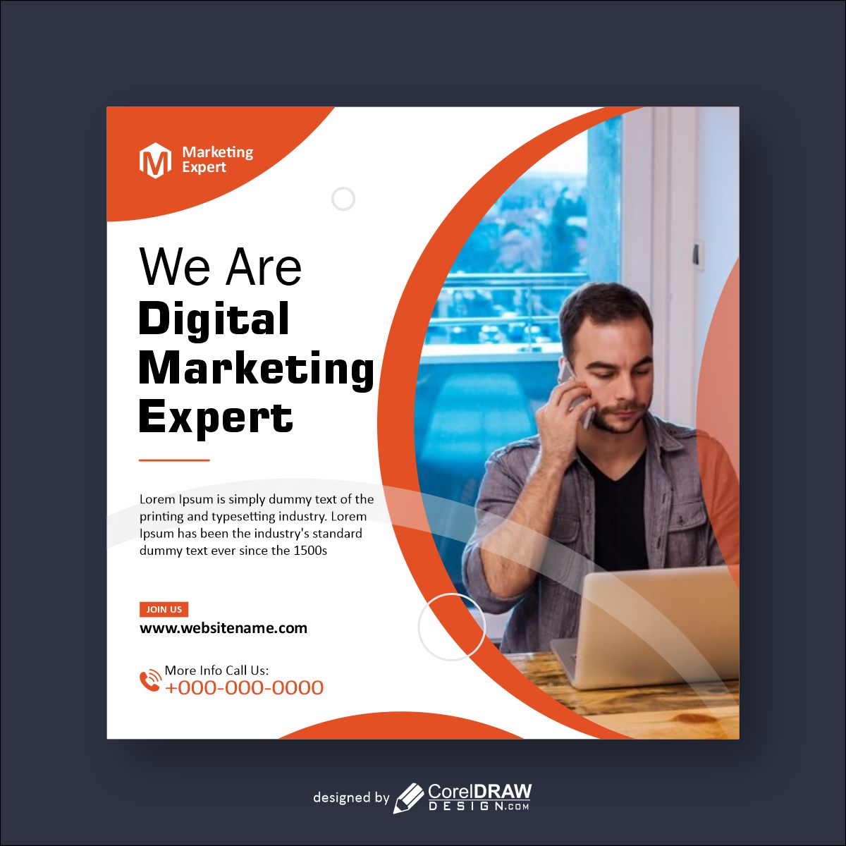 Digital Marketing poster vector free design