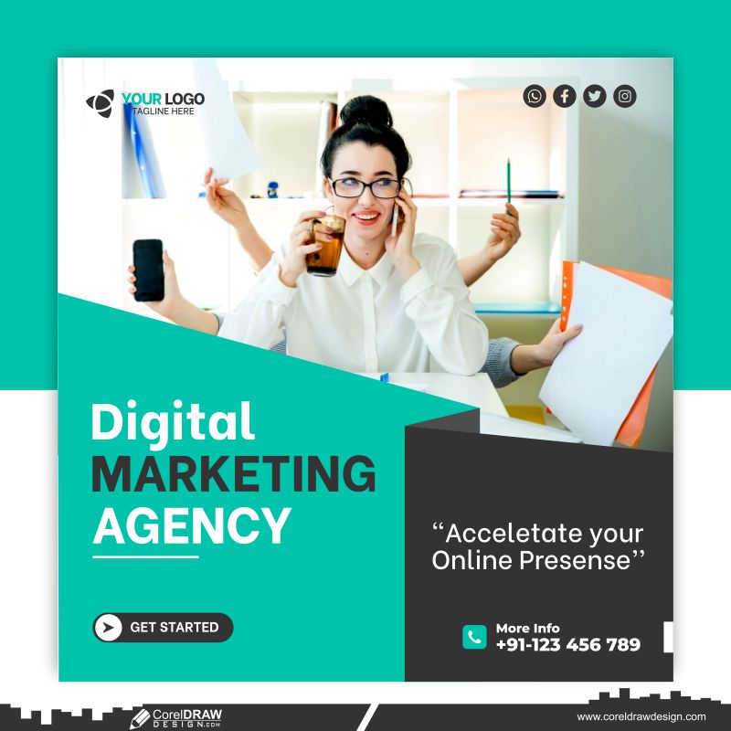 Digital Marketing Promotion Social Media Post Banner Templates Design