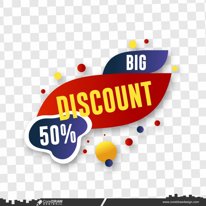 discount banner design vector