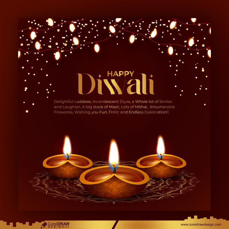 Download Diwali Celebration Golden Mandala Realistic Electric Light  Background Premium CDR | CorelDraw Design (Download Free CDR, Vector, Stock  Images, Tutorials, Tips & Tricks)