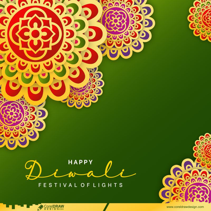 Diwali Mandala Rangoli Festival Free Vector Design