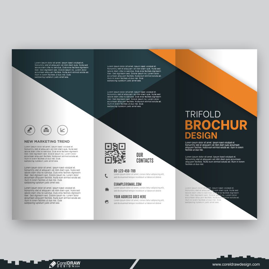 download trifold brochure design template premium cdr