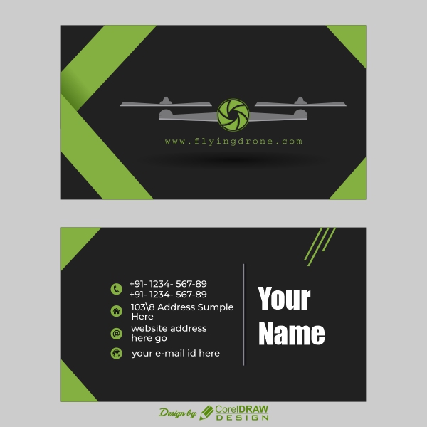 Drone Business Company Visiting Card Vector Design Download For Free
