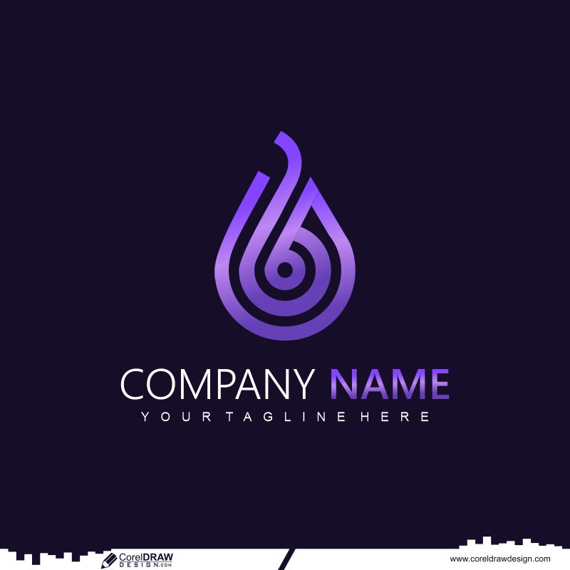 Droplets Logo Template Design CDR