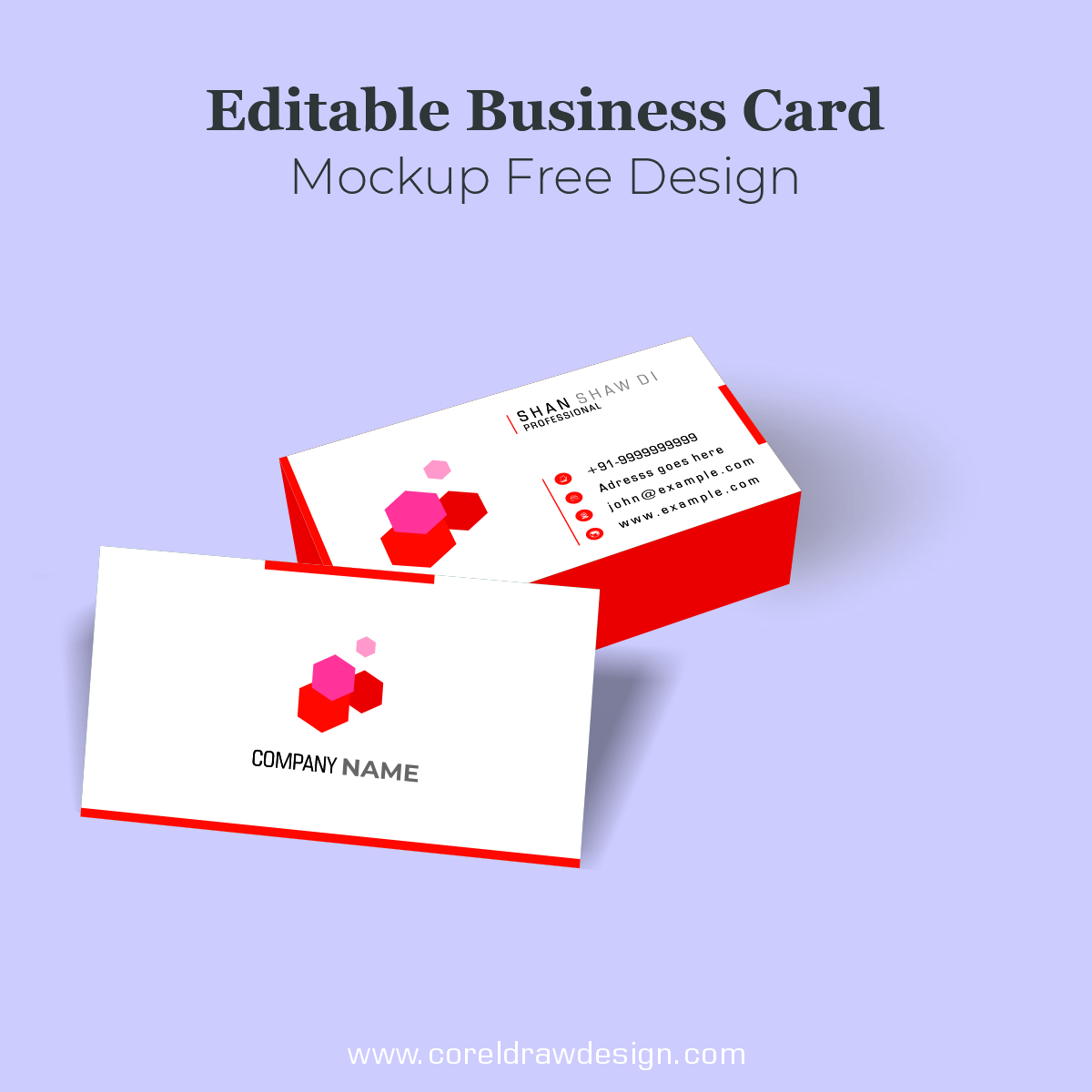 Editable Business Card Mockup Free Design