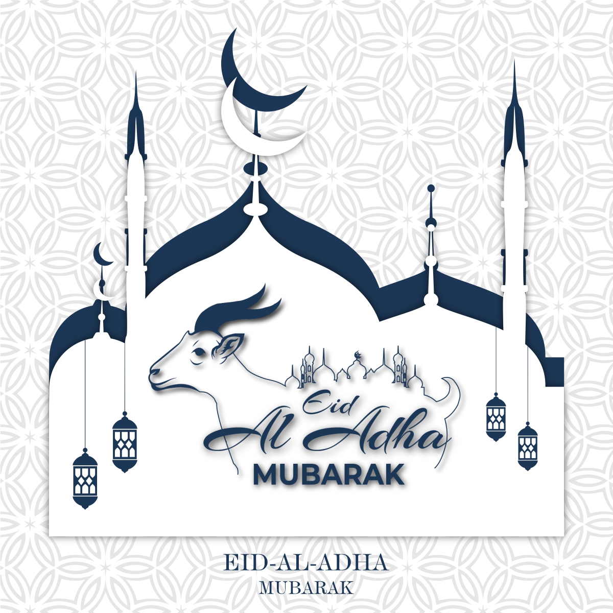 eid al adha mubarak poster vector design download for free