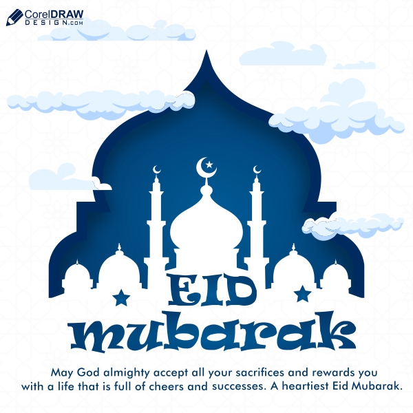 Eid Al Fitr Mubarak Vector Greeting Banner Poster And Card Design Download For Free