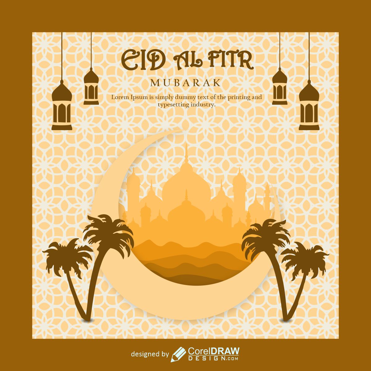 EID AL FITR vector design for free