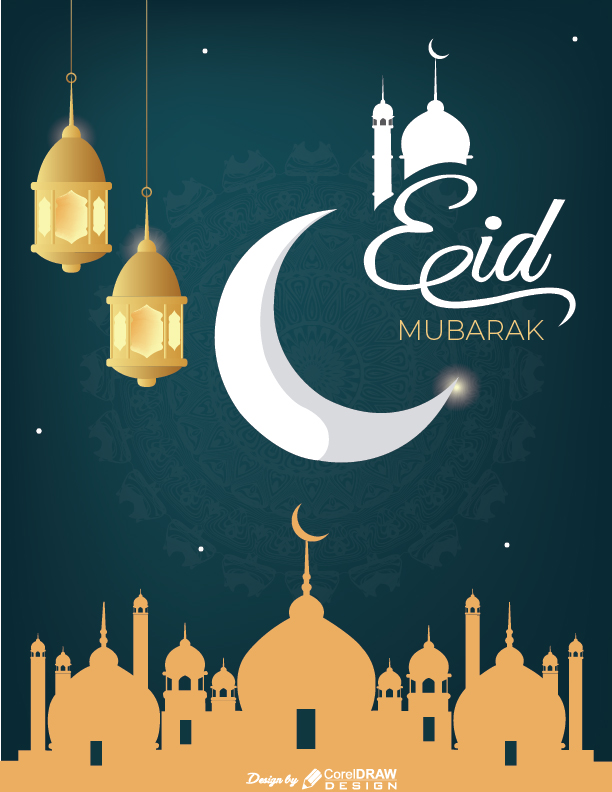 Eid-Mubarak Festival Illustration Vector Free
