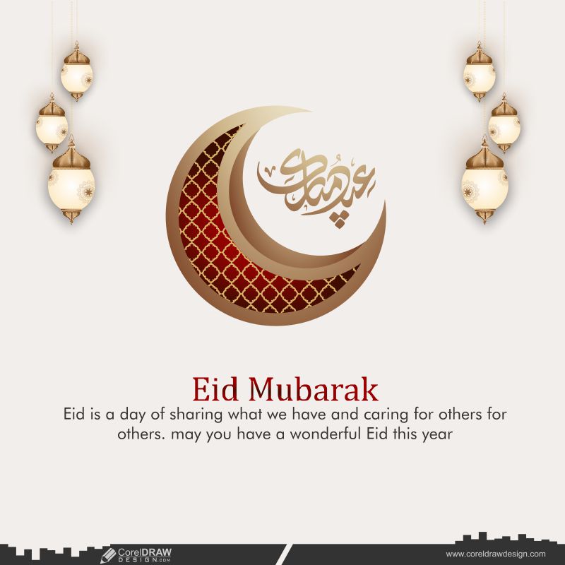 Eid Mubarak template vector cdr design