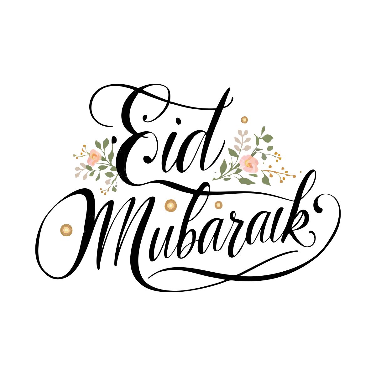 Eid Mubarak text design download for free