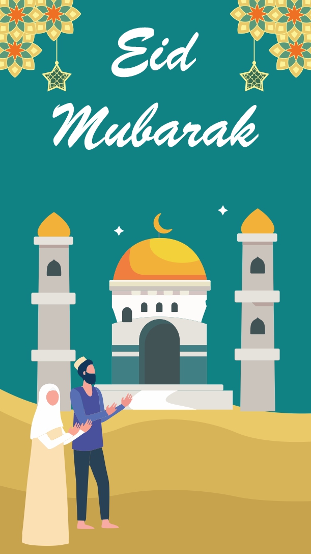 Eid Mubarak vector illustration Design Download With Cdr and Eps File For Free