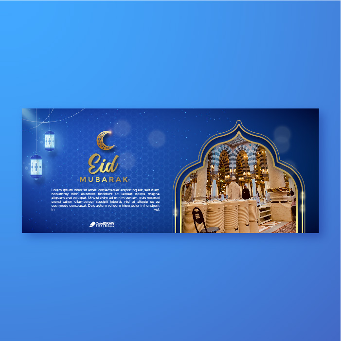 Eid Mubarak Wishes  Banner with photo