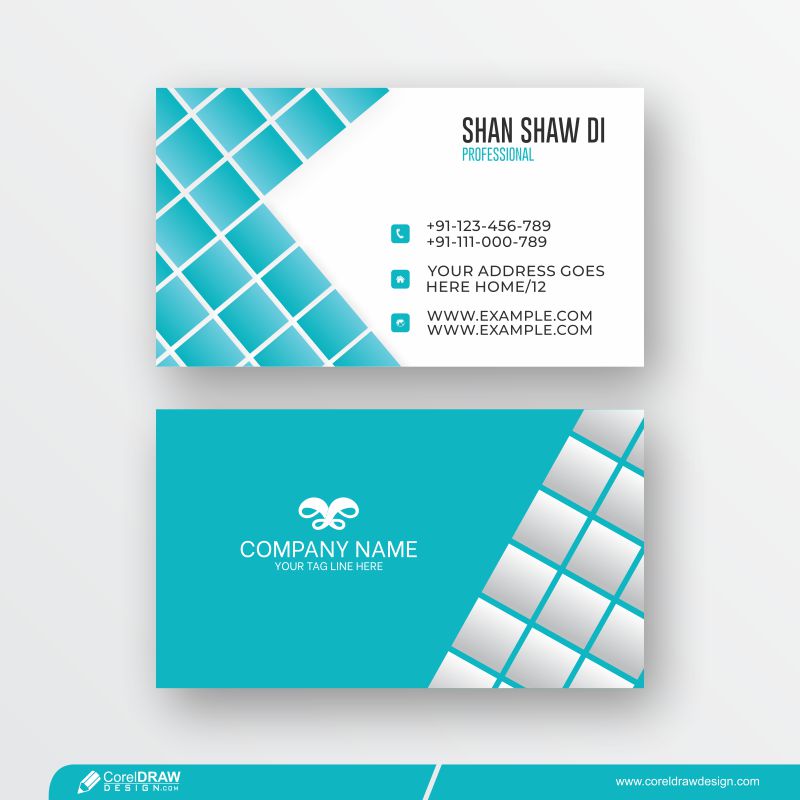 Elegant Business Card Template With Geometric Shapes Free Premium Vector