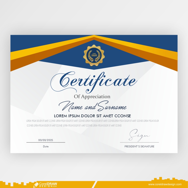 Download Elegant Diploma Certificate Template Design Free Vector