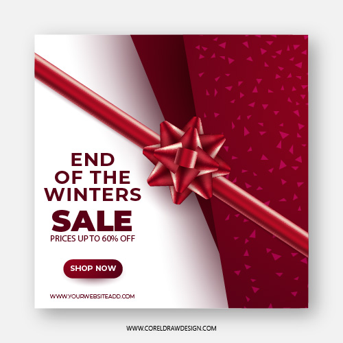 End Of the Winters Sale Poster Vector