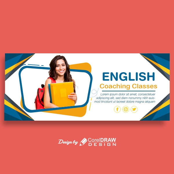 English Coaching Website Banner And Poster Vector Template Design Download For Free
