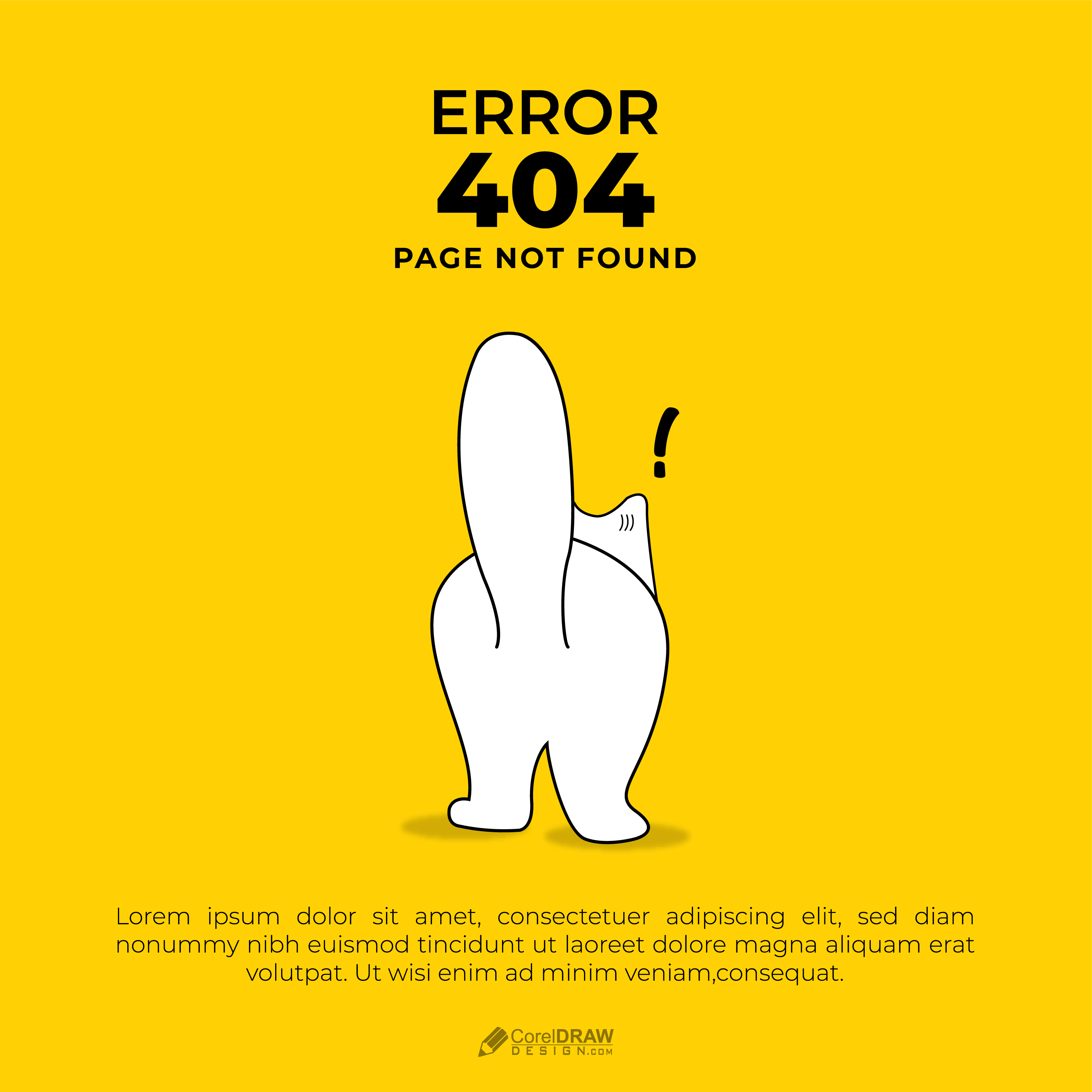 Error 404 Page Not Found Page Vector Template