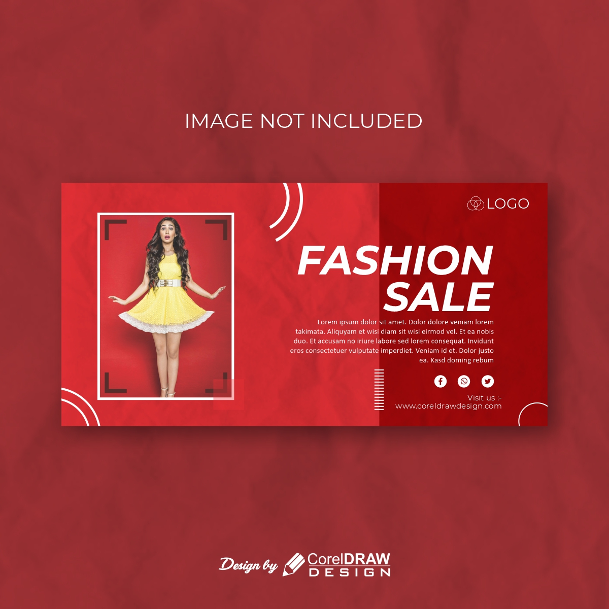 Fashion Sale Banner Beautiful Girl Free CDR Template Download