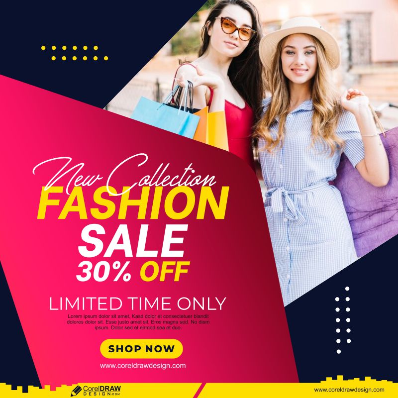 fashion sale banner design cdr download