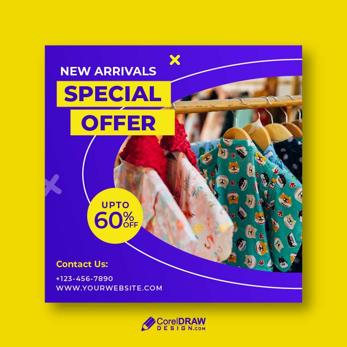 Fashion Sale Gradient Social media  Discount Poster Template