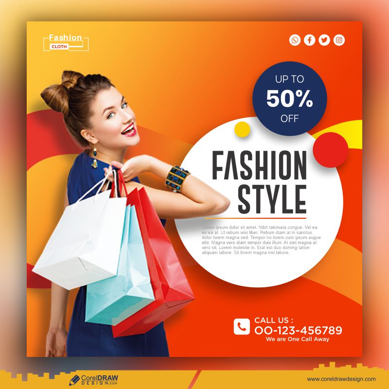 Download Fashion Style Template Free Premium Vector | CorelDraw Design ...