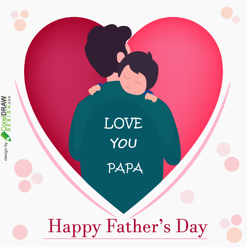 Fathers Day Illustration Free Vector-01