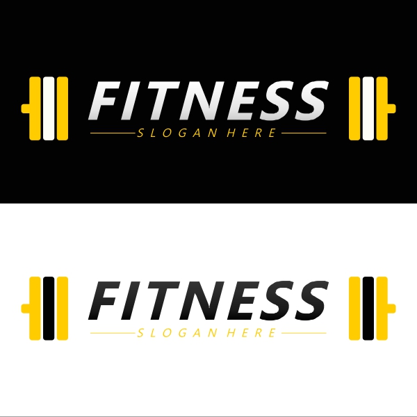 Fitness logo Vector Banner Creative Design For Free In CDR file