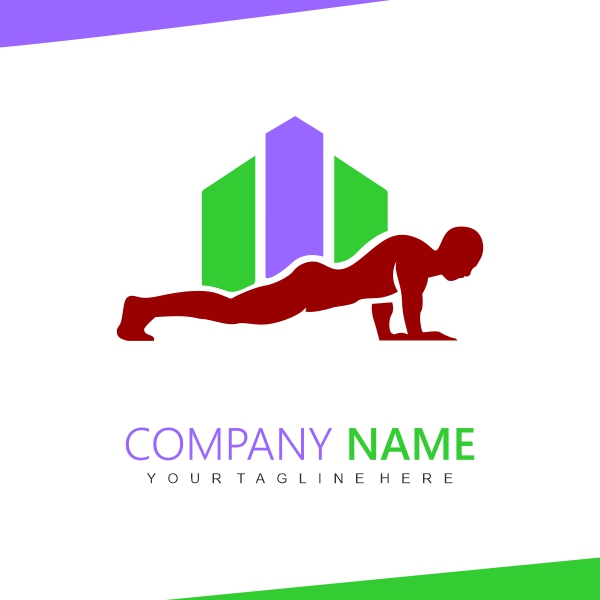 Fitness logo Vector Banner Creative Design For Free In CDR file