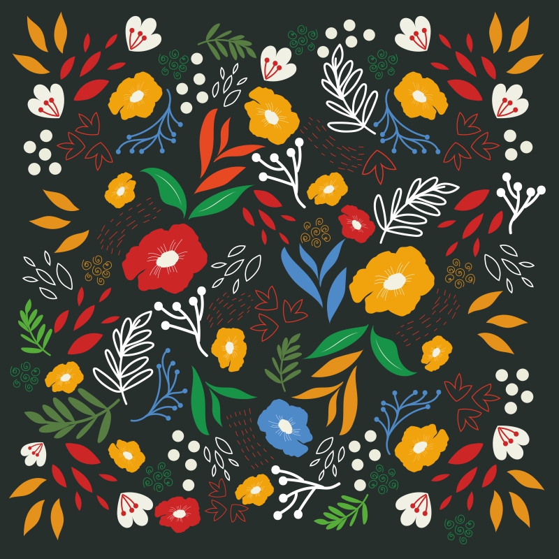 Floak Floral Dark Design Background Vector CDR Free Download