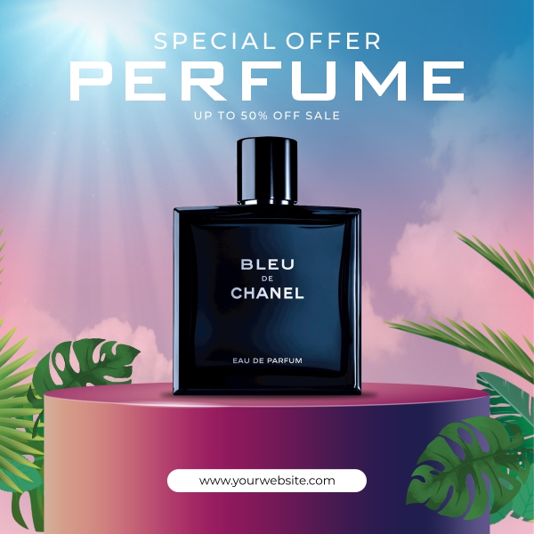 Floral Background Perfume Social Media Post CDR File Download For Free