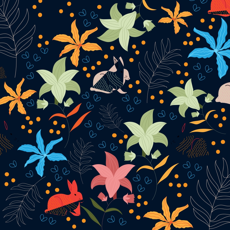 Floral Dark Design Background Vector CDR Free Download