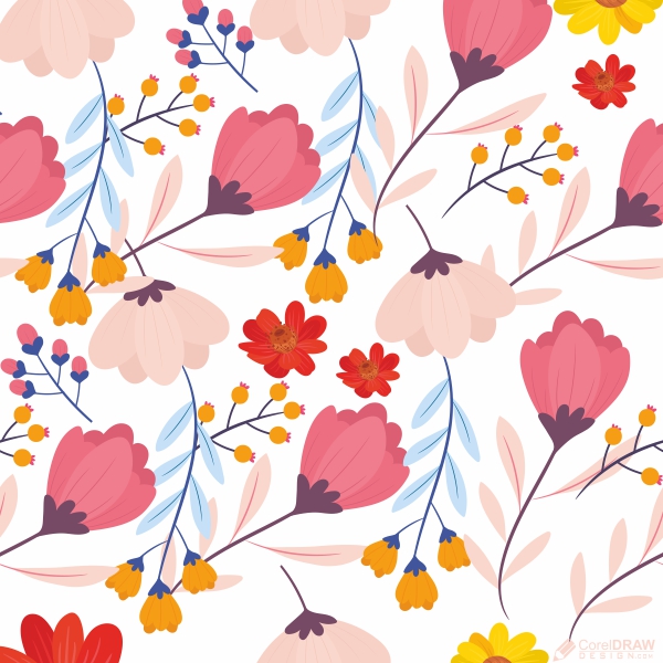Free Vector, Floral patterned background